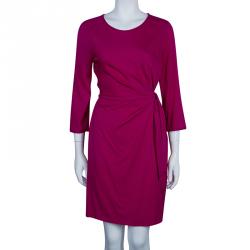 Pre Owned Diane Von Furstenberg Pink Zoe Dress M