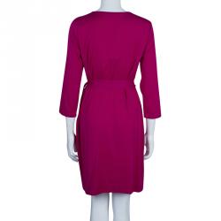 Pre Owned Diane Von Furstenberg Pink Zoe Dress M
