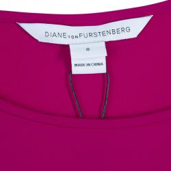 Pre Owned Diane Von Furstenberg Pink Zoe Dress M
