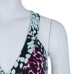 Pre Owned Diane von Furstenberg Samson Printed Maxi Wrap Dress M