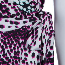Pre Owned Diane von Furstenberg Samson Printed Maxi Wrap Dress M