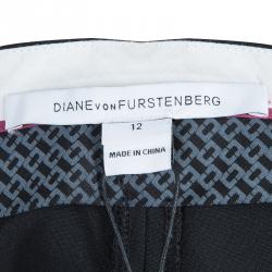 Pre Owned Diane von Furstenberg Black Jordy Trousers L