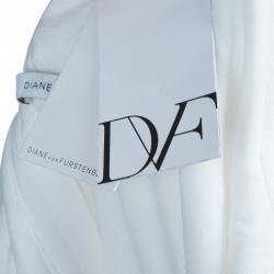 Pre Owned Diane Von Furstenberg White Lace Zarita Long Dress S