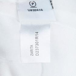 Pre Owned Diane Von Furstenberg White Lace Zarita Long Dress S