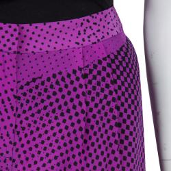 Diane Von Furstenberg Pink Silk Speckle Print Madison Pants M