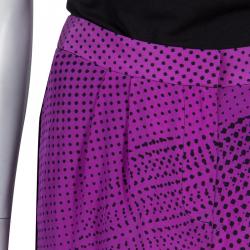 Diane Von Furstenberg Pink Silk Speckle Print Madison Pants M