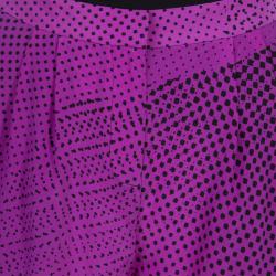 Diane Von Furstenberg Pink Silk Speckle Print Madison Pants M