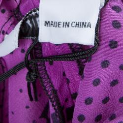 Diane Von Furstenberg Pink Silk Speckle Print Madison Pants M