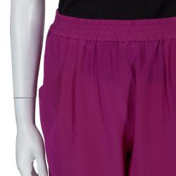 Pre Owned Diane Von Furstenberg Pink Silk Janeta Pants M