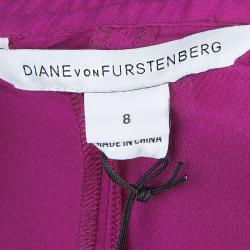 Pre Owned Diane Von Furstenberg Pink Silk Janeta Pants M