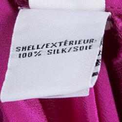 Pre Owned Diane Von Furstenberg Pink Silk Janeta Pants M