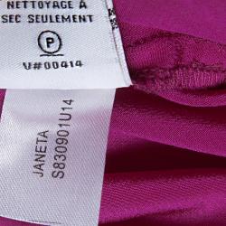 Pre Owned Diane Von Furstenberg Pink Silk Janeta Pants M