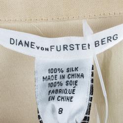 Pre Owned Diane Von Furstenberg Beige Safaya Utility Dress M