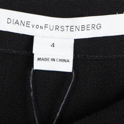 Pre Owned Diane Von Furstenberg Black Long Sleeve Cynthia Jumpsuit S