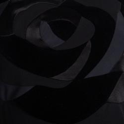 Pre Owned Diane Von Furstenberg Black Floral Patchwork Detail Darling Dress S