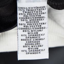 Pre Owned Diane Von Furstenberg Black Floral Patchwork Detail Darling Dress S