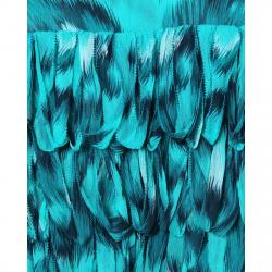 Pre Owned Diane Von Furstenberg Turquoise Tiger Print Sleeveless Dress M