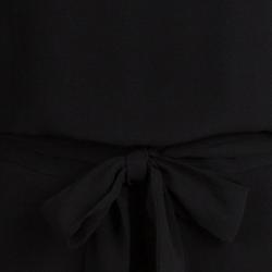 Diane Von Furstenberg Black Long Sleeve Belted Gwynne Jumpsuit S