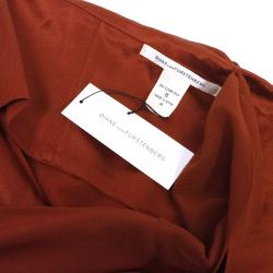 Pre Owned Diane Von Furstenberg Red One Shoulder Valetta Dress L