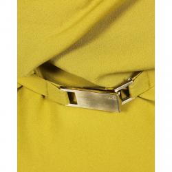 Pre Owned Diane Von Furstenberg Yellow Danil Silk Dress S
