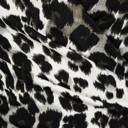 Pre Owned Diane Von Furstenberg Snow Leopard Print New Julian Two Mini Wrap Dress M