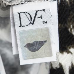 Pre Owned Diane Von Furstenberg Snow Leopard Print New Julian Two Mini Wrap Dress M