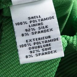 Pre Owned Diane Von Furstenberg Green Knit Belted Maizah Dress M