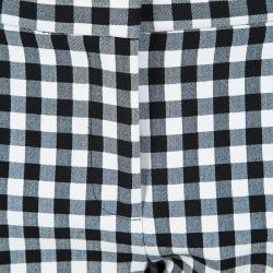 Pre Owned Diane Von Furstenberg Monochrome Gingham Plaid Genesis Top and Pant Set S