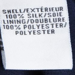 Pre Owned Diane Von Furstenberg Navy Blue Floral Printed Silk Pintucked Holody Maxi Dress S