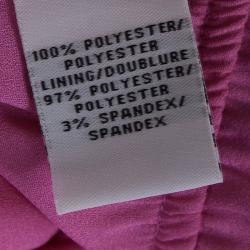 Pre Owned Diane Von Furstenberg Pink Floral Print Pleated Sleeveless Ria Dress L