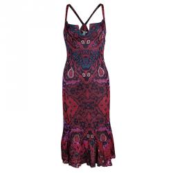 Pre Owned Diane Von Furstenberg Multicolor Jacquard Knit Sleeveless Lara Dress S