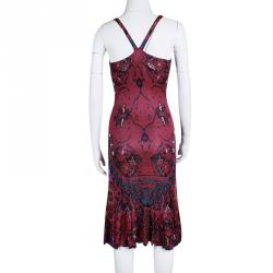 Pre Owned Diane Von Furstenberg Multicolor Jacquard Knit Sleeveless Lara Dress S