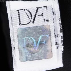 Pre Owned Diane Von Furstenberg Black Scalloped Lace Long Sleeve Bria Blouse S