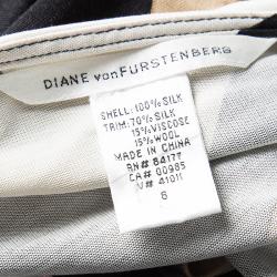 Pre Owned Diane Von Furstenberg Multicolor Printed Silk Abri Wrap Dress M