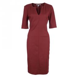 Pre Owned Diane Von Furstenberg Aurora Wool Sheath Dress L