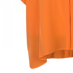 Pre Owned Diane von Furstenberg Tangerine New Eris Top S