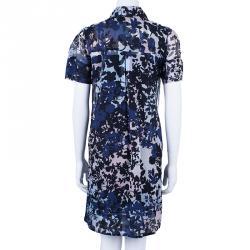Pre Owned Diane Von Furstenberg Blue Keane Dress S