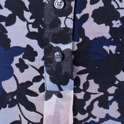 Pre Owned Diane Von Furstenberg Blue Keane Dress S