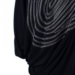 Pre Owned Diane Von Furstenberg Wilma Joon Jersey Black Dress