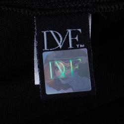 Pre Owned Diane Von Furstenberg Wilma Joon Jersey Black Dress