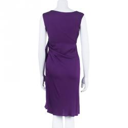 Pre Owned Diane Von Furstenberg Purple Bec Dress S