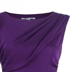 Pre Owned Diane Von Furstenberg Purple Bec Dress S