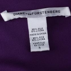 Pre Owned Diane Von Furstenberg Purple Bec Dress S