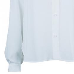 Pre Owned Diane Von Furstenberg White Harlow Blouse M