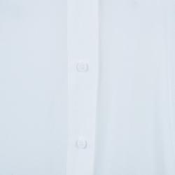 Pre Owned Diane Von Furstenberg White Harlow Blouse M