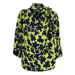 Pre Owned Diane Von Furstenberg Theresa Printed Top L