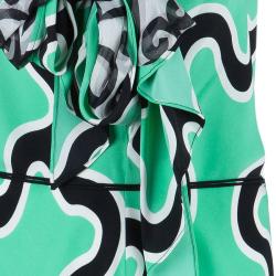 Pre Owned Diane Von Furstenberg Zebina Printed Playsuit M