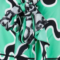 Pre Owned Diane Von Furstenberg Zebina Printed Playsuit M