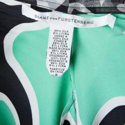 Pre Owned Diane Von Furstenberg Zebina Printed Playsuit M