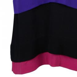 Pre Owned Diane Von Furstenberg Hatsu Colorblock Dress M
